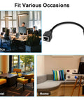 Two Pack Ethernet Extension Cables Cat6 Patch Cord 1 Ft RJ45 Male To Female Network Cable shown in office, home, hotel use
