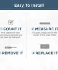 Installation guide for Champagne Bronze Cabinet Handles 10 Pack 3 Inch 76mm Center To Center Traditional Drawer Pulls