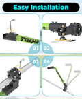 Installation steps of Ergonomic Weed Eater Handle With Grip Extension For Back Support And Enhanced Leverage Trimmer Handle.