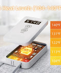 Control display and internal circuit of Quiet 195W Under Desk Foot Warmer With Heating Pad For Feet Energy Saving Electric Foot Warmer 5 Heat Levels 2 To 8 Hour Timer Fanless Design For Office Home And Dorm Comfort