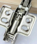 Hydraulic Soft Close Safety Door Hinge For Full Overlay Kitchen Cabinets And Cupboards, metal construction, close-up view
