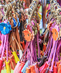 120 Piece Zinc Alloy Swivel Snap Hooks With Rugged Key Rings For Jewelry Crafting And Gear Building Hella Durable Top Shelf Metal Hardware Clasps Straight Up Built To Last with colorful leather tassels.