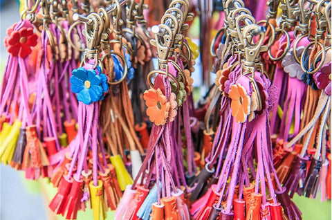 120 Piece Zinc Alloy Swivel Snap Hooks With Rugged Key Rings For Jewelry Crafting And Gear Building Hella Durable Top Shelf Metal Hardware Clasps Straight Up Built To Last with colorful leather tassels.