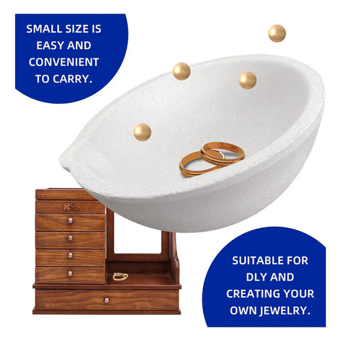 Six Pack Quartz Ceramic Crucible Set With Seven Point Eight Seven Inch Crucible Tong, small ceramic crucible with gold rings