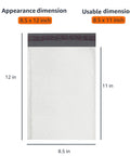 Poly Bubble Mailer 8.5x12 Inches Self Seal With Three Sixteenths Inch Air Bubble Interior, Tear-Resistant White And Grey, 100 Pack