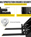 60 Inch Clamp On Pallet Forks For Tractor Bucket, Heavy Duty 4000 Lb Capacity, Quick Attach Forks with security features