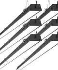 6 pack black 8Ft Led Shop Light 100W 12500 Lumens Daylight 5000K with cord switch for garage, workshop, or office