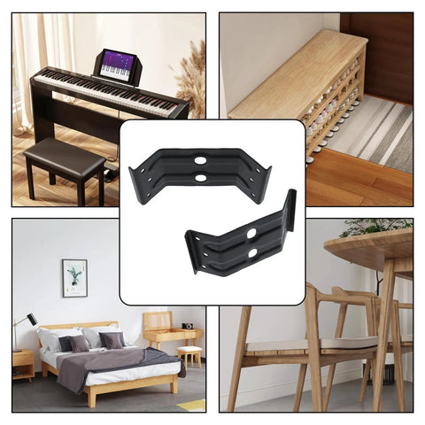 Heavy Duty Corner Bracket Set of 4 for Tables and Furniture with thick steel, zinc plated, pre-drilled holes visible.