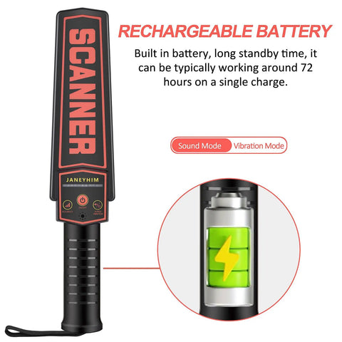 Beefed Up Handheld Metal Detector Wand For Security Scanning And Nail Finding With No Hassle Rechargeable Battery And Sweet Performance For Woodworking And Job Sites