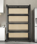 72 Inch Tall 5 Tier Adjustable Heavy Duty Metal Mesh Shelving Rack With Beefed Up Reinforced Steel Frame Supporting 400 Pounds Per Shelf in kitchen.