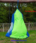 Waterproof Hanging Swing Tent Cover For 40 Inch Round Saucer Disc Nest Hammock Chair Play House Castle Nest in backyard setting