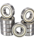 R8ZZ ball bearings, 1/2 inID x 1-1/8 inOD x 5/16 in width, chrome steel, double shielded, pre-lubricated, 10 pcs