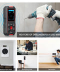 Three In One Stud Finder With 196 Feet Laser Measure And Wall Scanner in use for wall mounting and carpentry projects