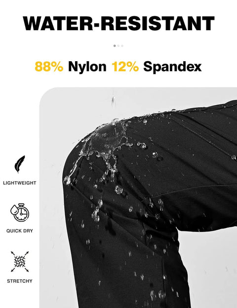 Water-resistant feature of Women's Go-To Hiking Cargo Pants With 6 Pockets Lightweight Water Resistant Quick-Dry 4-Way Stretch