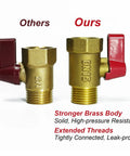 Premium Brass Water Heater Replacement Fitting Half Inch Bsp Direct Swap Thread comparison showing durable brass body and extended threads.