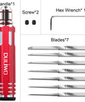 Model Scriber Tool For Resin And Gundam Carving With Seven Blades 0.1 0.2 0.4 0.6 0.8 1.0 2.0mm Dope For Panel Lines