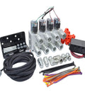 Universal 4 Circuit Hydraulic Multiplier Kit With Selector Valve, Couplers And Switch Box Control, Anodized Body, 12V