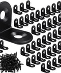 Straight Up 40 Piece L Bracket Corner Brace Set Built With Quality Black Stainless Steel Alongside Complete Screw Kits for projects