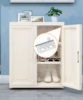 Heavy Duty Door Pivot Hinges With Bushing For 8mm Hole In Silver Finish, Rugged Iron Build For Maximum Durability And Rust Resistance, Classic Look, Wear Resistant And Extra Strong, Sized 40x17x12 Mm For Smooth, Reliable Door Swing. Shown on white cabinet door