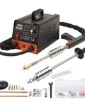 Dent Repair Kit With 3KW Spot Welder And 6 Welding Modes Auto Body Dent Puller Machine Plus 16 Welding Accessories displayed