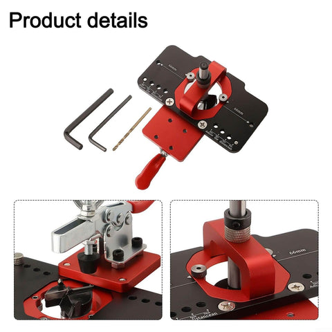 35mm Jig Drill Guide For Hinges With Adjustable Offsets And Premium Aluminum Construction Anti Corrosive Drill Bit Easy To Use Setup