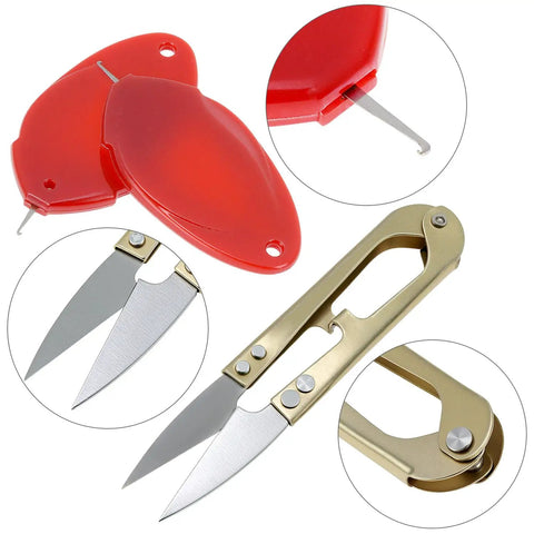 Rugged Tactical Sewing Kit For Field Repairs With Heavy Duty Nylon Zipper Case Military Buttons And Three Large Thread Spools Essential Mending Tools showing metal scissors and red protective case