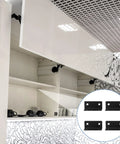 Kitchen showcase with Heavy Duty L Shaped Corner Brace Set Of 4 Stainless Steel Right Angle Brackets in black finish