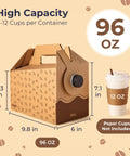 8 Pack 96 Oz Disposable Coffee Dispensers With Handle, insulated design, dimensions 9.8x6x5.3 inches, holds 8-12 cups