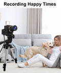 Pro Grade USB Camera 1080P Full HD 2MP Industrial Machine Vision capturing a woman and dog in a living room