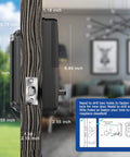 Side view installation guide for Smart Lock With Keypad And Fingerprint 5 In 1 Access Control For Home Security, black finish.