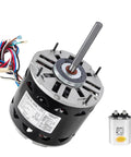 Rugged Half HP Blower Motor 1075 RPM 3 Speed 115V 8A 48 Frame Sleeve Bearing With 10uF 370V Capacitor Included