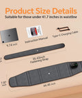 Cordless Heated Back Wrap With Lumbar Massager Vibration Portable Lower Back Belt dimensions and accessories