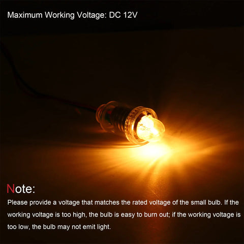 Top Tier E10 Screw Base Miniature Bulbs 12V 5W Warm Yellow Glow 15 Pack With Secure Storage Case illuminated in dark
