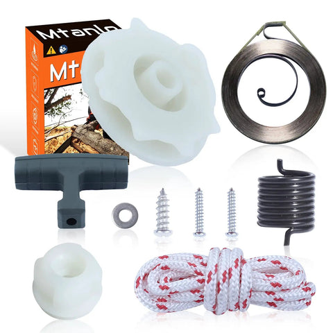 Starter Recoil Pulley Kit For Poulan Pro Chainsaw P3314 P3818AV PP3816 Replacement 530071966 with handle, pulley, rope, springs
