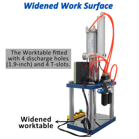 Beast Mode Heavy Duty Pneumatic Punch Press Machine 6614 Lb Force Air Powered Metal Stamping Tool With Digital Controller And 4 Inch Stroke Crushes Sheet Metal Like Butter For Fast Shop Upgrades 110V