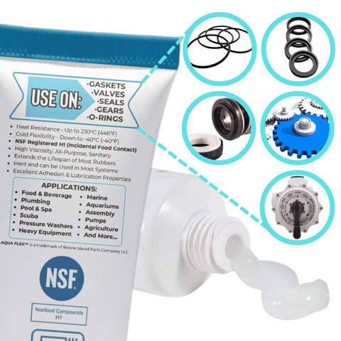Premium Silicone Lubricant Grease NSF H1 Food Grade Registered Go To All Purpose Lube For Pools and Spas
