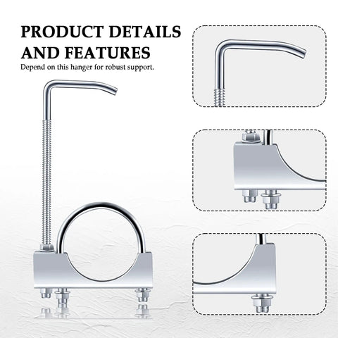 2.5 Inch Exhaust Clamp With Hanger For Heavy Duty Support Universal Muffler Hanger Clamp For 2.5 Inch Exhaust Pipe details