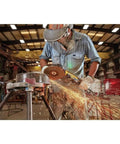 Worker using RAT Tail 7 Inch Angle Grinder With 13 Amp Brushless Motor No Brush Changes And Quick Stop Kickback Brake in workshop