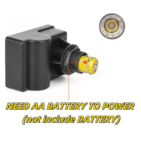 Universal AA Battery Push Button Igniter For Gas Grills Replacement 7 Outlet Rotary Ignition with battery diagram
