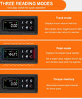 Display modes of Digital Torque Wrench With 3 Eighths Inch Drive And Dual Direction Ratchet, 0.66-44.29 Ft-Lbs ±1% Accuracy