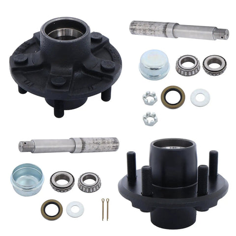 Trailer Hub Kit 5 On 4.5 Bolt Pattern BT8 Spindle With 7 Piece Bearing Kit For 2000 Pound Axles components