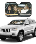 Funny Windshield Sun Shade For Cars Blocks UV Rays And Heat Front Window Sunshade Waterproof Polyester 51x27.5 in on SUV