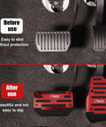 Before and after use of Two Pack Non Slip Car Pedal Covers With Premium Aluminum Alloy Gas And Brake Pedals And Rubber Inserts, Easy Install.