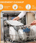 Premium Steel Air Fryer Basket Set in dishwasher showing easy cleanup, BPA free, FDA approved, food grade accessory in use