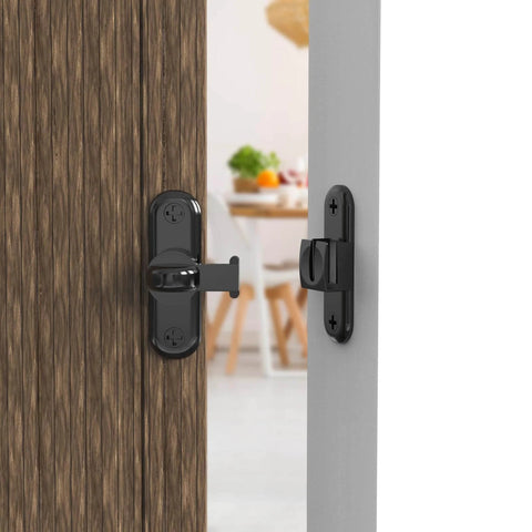 Heavy Duty Zinc Alloy Barn Door Lock With 90 And 180 Degree Latch Thickened 6mm Panel Anti Rust Finish Sliding Door Lock Hardware