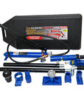 Pro Grade 10 Ton Hydraulic Auto Body Repair Kit With Blow Case, Heavy Duty Steel Build, Handy Pump And Gauge, Multiple Accessories