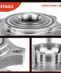 Close-up views of Rear Wheel Bearing And Hub Assembly For 5 Lug Vehicles With 32 Spline Shaft Compatible With Dodge Charger 2009 2014