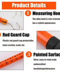 Adjustable Surveying Rod Pro-Grade Aluminum Pole Extends From 16.4 To 59.1 Ft with measuring hook and rod guard cap details