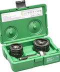 Knockout Punch Driver Kit For One And One Half Inch And Two Inch Holes Manual Round Punch Set with Slug Buster in green case