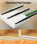 Make Kitchen Storage A Cinch With This Expandable Pull Out Organizer Featuring Full Extension Roll Out Slides and Raised Pads for Framed Units Organize Pots Slick and No Sweat. Elevated pad design compatible with framed and frameless cabinets.